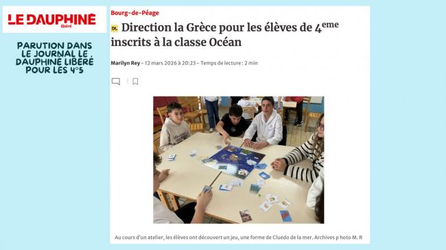 Visuel : Les �l�ves de 4e plongent au c�ur des enjeux maritimes