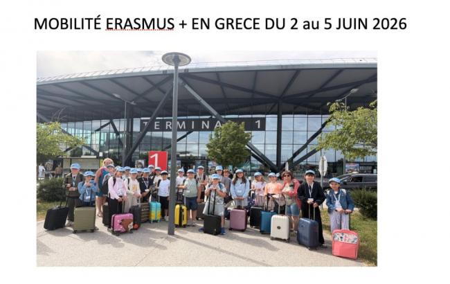 Visuel : ERASMUS+ voyage en Grèce pour les CM2